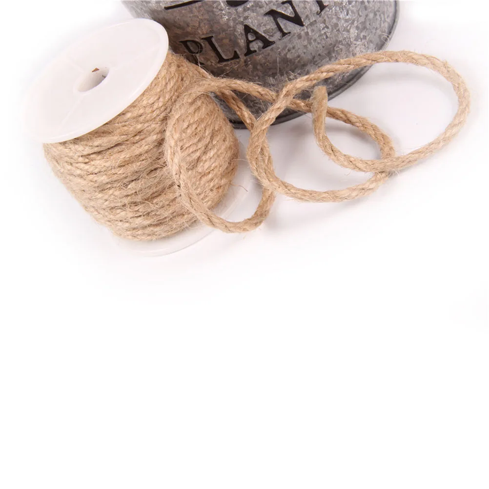 

1Pcs 10m Woven Jute String Durable for Room Decoration Bouquet Wrapping Wedding Birthday Festive Events Artificial Jute Twine