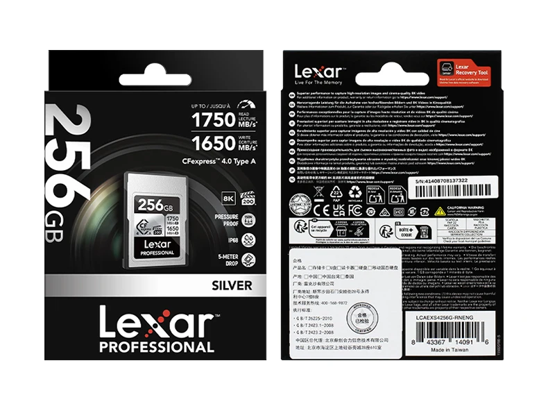Lexar Professional SILVER CFexpress 4.0 Typ A-Karte 2 TB 1 TB 512 GB 256 GB VPG200 Hochgeschwindigkeits-CF-Karte für SONY-Kamera Max. 1750 MB/s – Detail 21