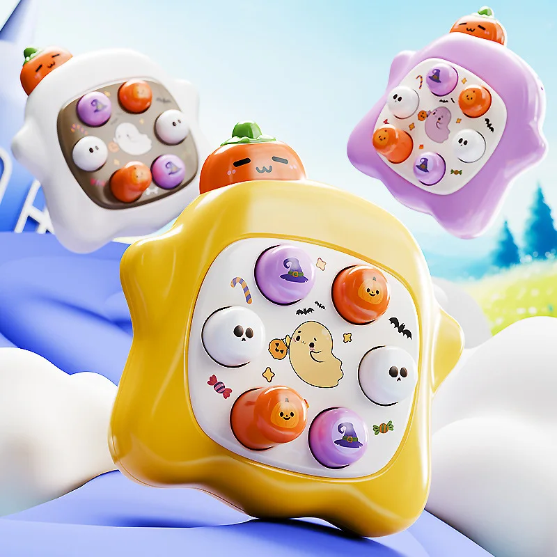 Happy Gopher Game Machine Toys Two-Player Match Interactive Handheld Game Machine Toys Cartoon Fries Milk Tea Ice Cream Gopher