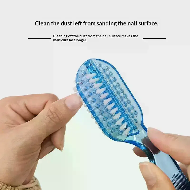 Soft Hair Nail Cleaning Brush Hand Scrub Dust Powder Remover Manicure Pedicure Care Tool