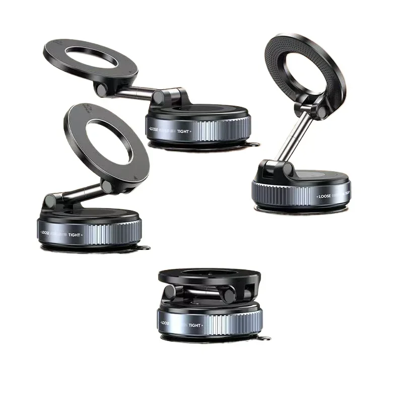 Electric Vacuum Magnetic Car Phone Holder Foldable Strong Suction Stand for iPhone 13-17 Navigation Live Streaming