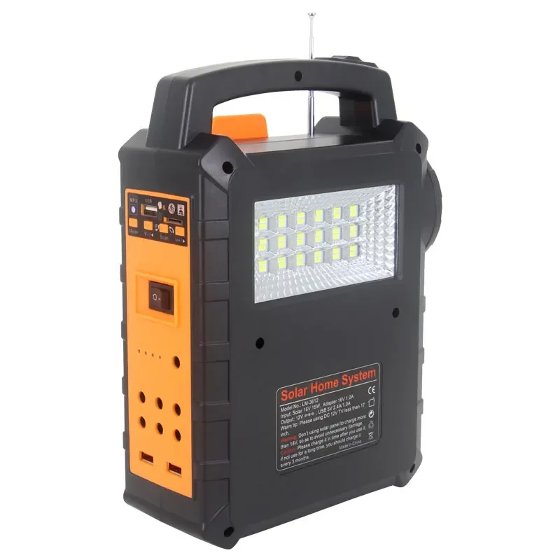 

Mini Solar System With Radio Blue Tooth Speaker Camping Flood Light Solar Panel Kit For Homes
