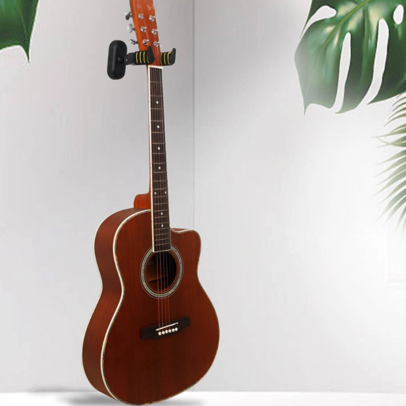 ギターウォールマウント-セルフロック式ギターウォールハンガー-ギタリスト、ホームスタジオ、音楽室向けの頑丈な保護装置