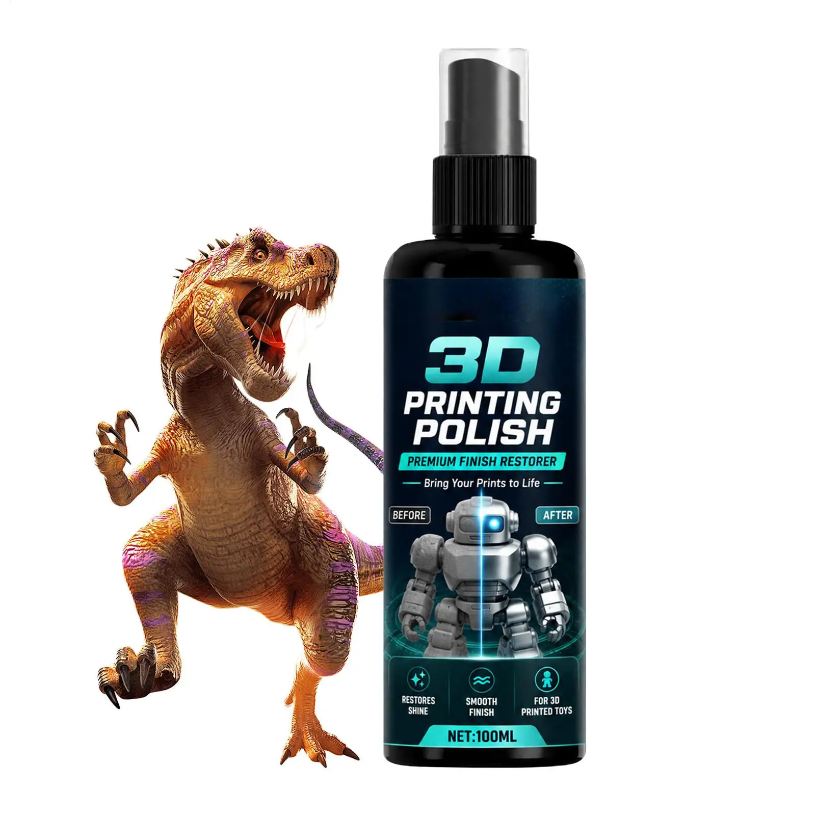 3D Print Polish Agent For Model Parts Gloss Coating Spray Surface Shine Enhancer For Handcraft Decoration Ceramic Finish