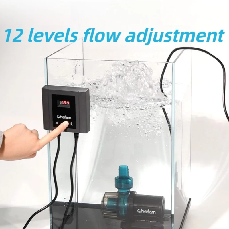 Fish Tank Water Pump Wave Maker Large Flow Aquarium Filter Pump Circulation Silent Amphibious Water Pumps Fishbowl Filter Pumps