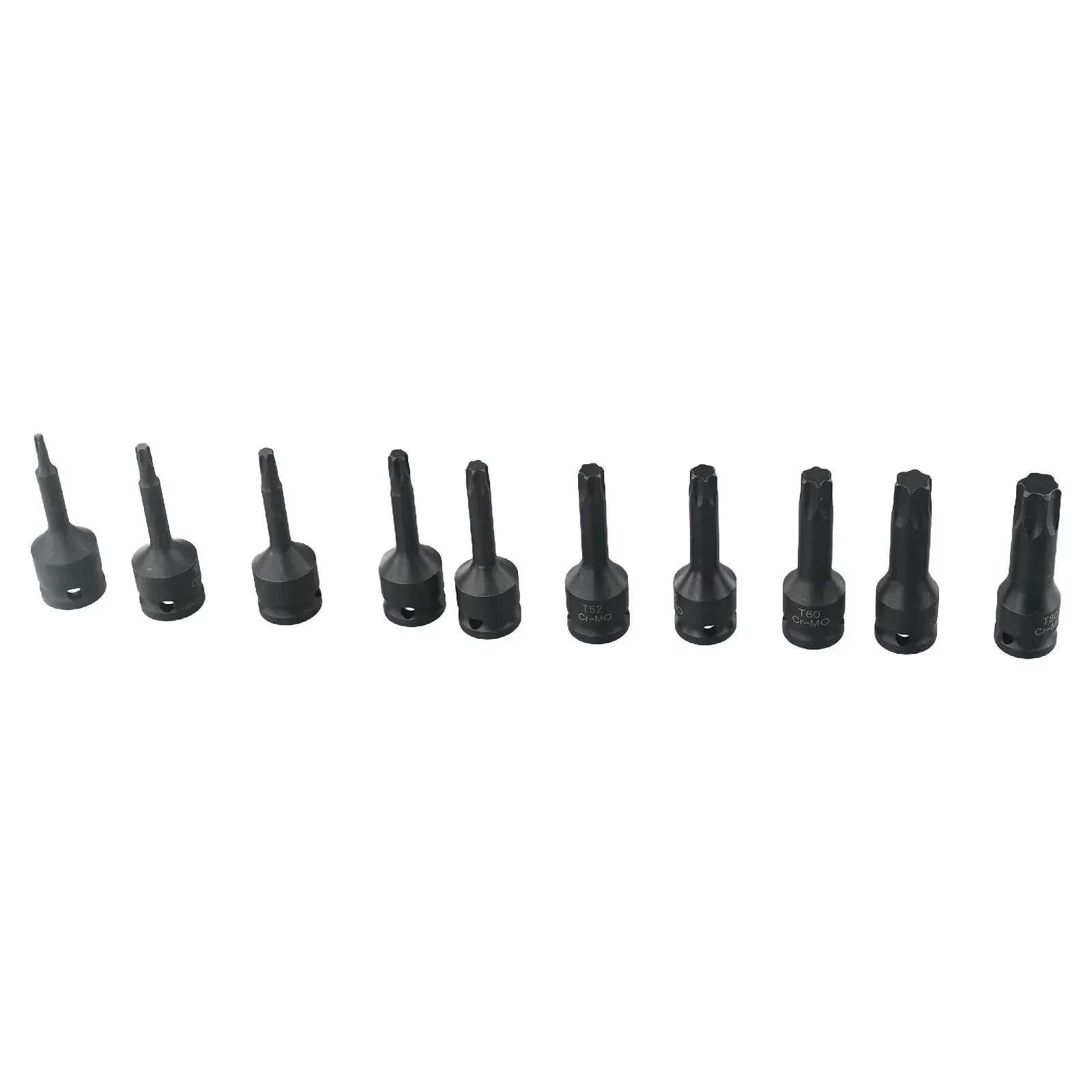 

10pcs 1 2 Inch Drive Sockets Torx Star Bit Socket Sets T20 T30 T40 T45 T50 T52 T55 T60 T70 T80 Socket Bits Set