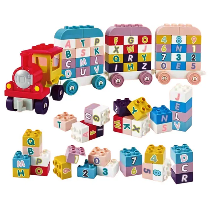

Educational Block Toy Train for Girls and Boys Brain Number Learning Large Part Building Blocks Set for Early Education
