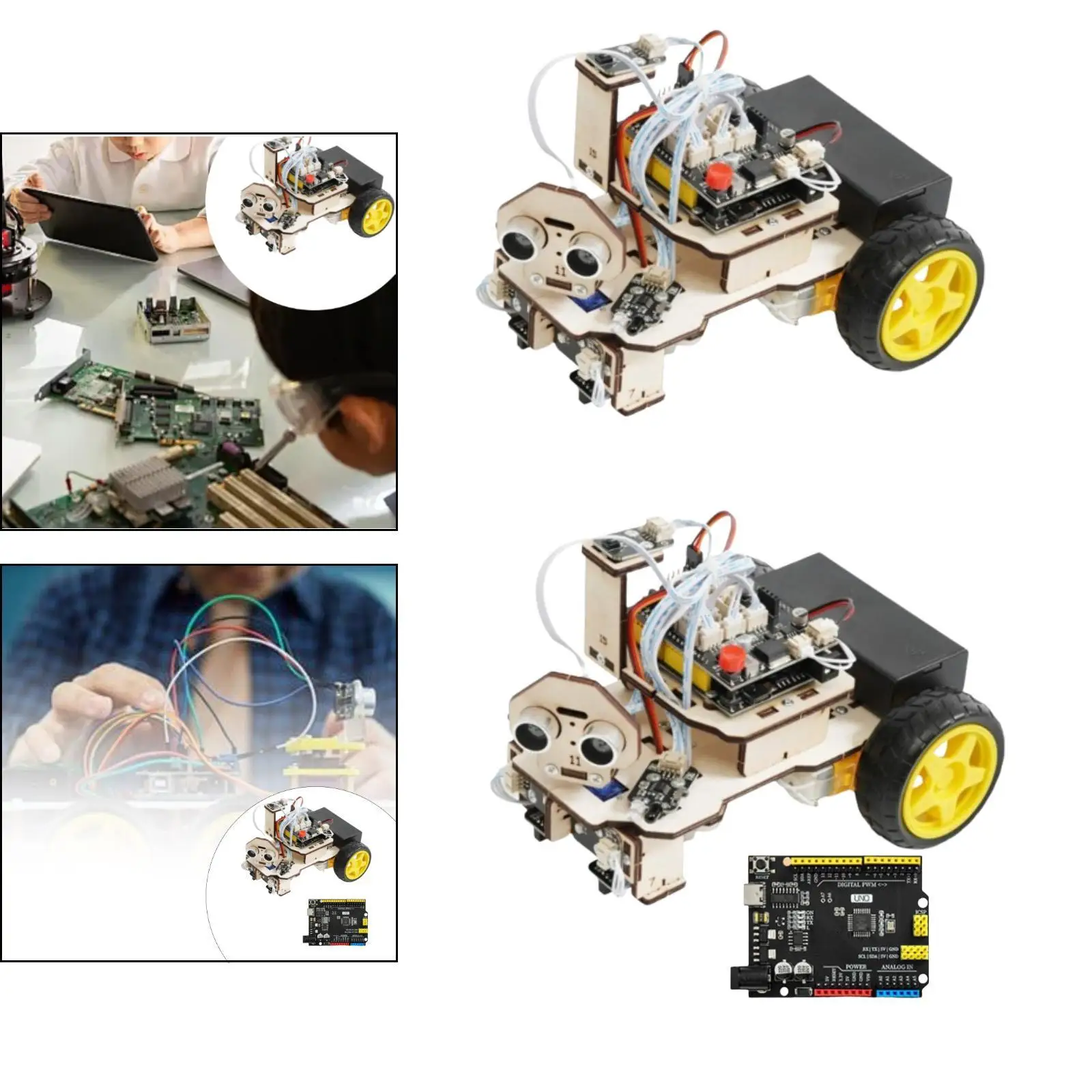 หุ่นยนต์ RC รถสมาร์ทกับเซอร์โวของเล่น Stem สำหรับวัยรุ่นผู้ใหญ่การสร้างโปรแกรมการสร้างโปรแกรมชุดเริ่มต้น DIY สำหรับ Arduino