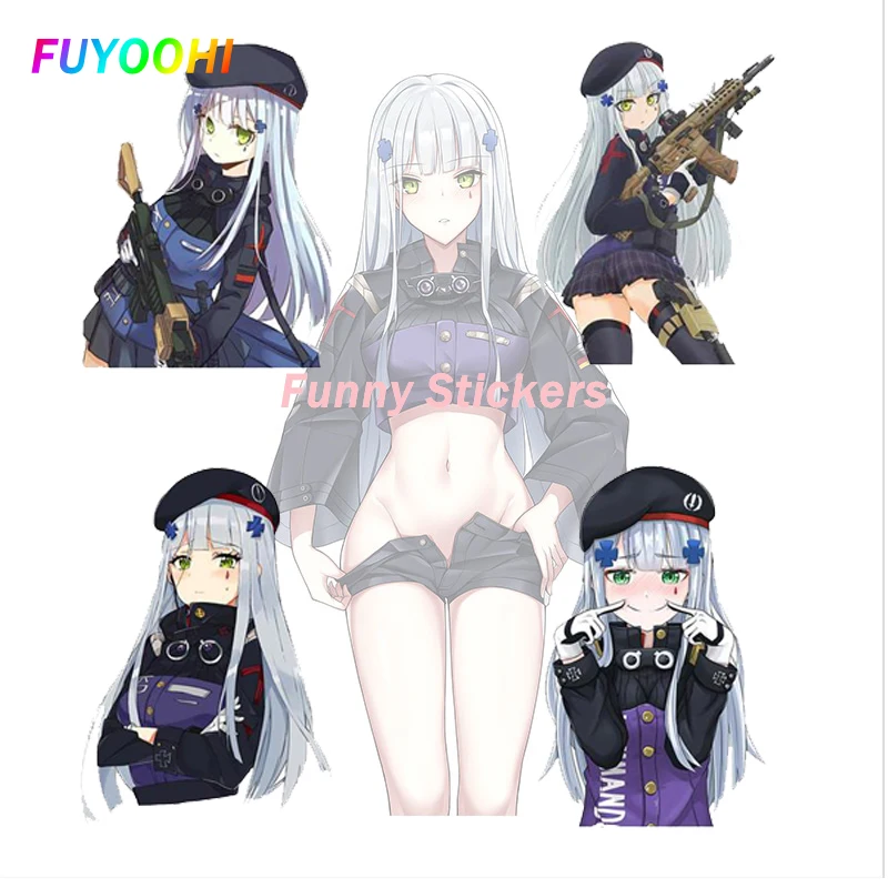 FUYOOHI Play Stickers for Girls Frontline HK416 Vinyl Car Sticker Waterproof Campervan Decal Motorcycle Laptop Car Accessoires