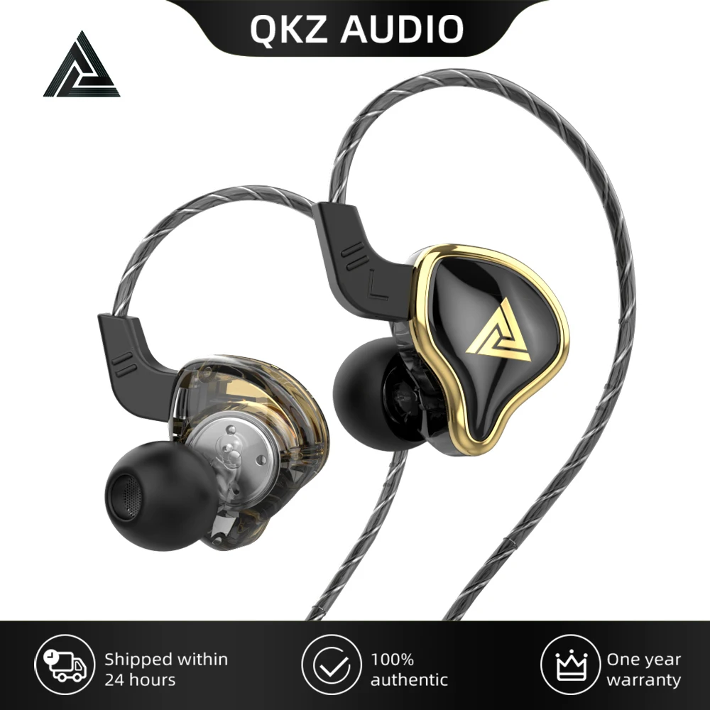 Динамические спортивные наушники-вкладыши QKZ AK6 Ares EDX PRO 1DD HiFi с микрофоном Водонепроницаемый съемный кабель Подходи...