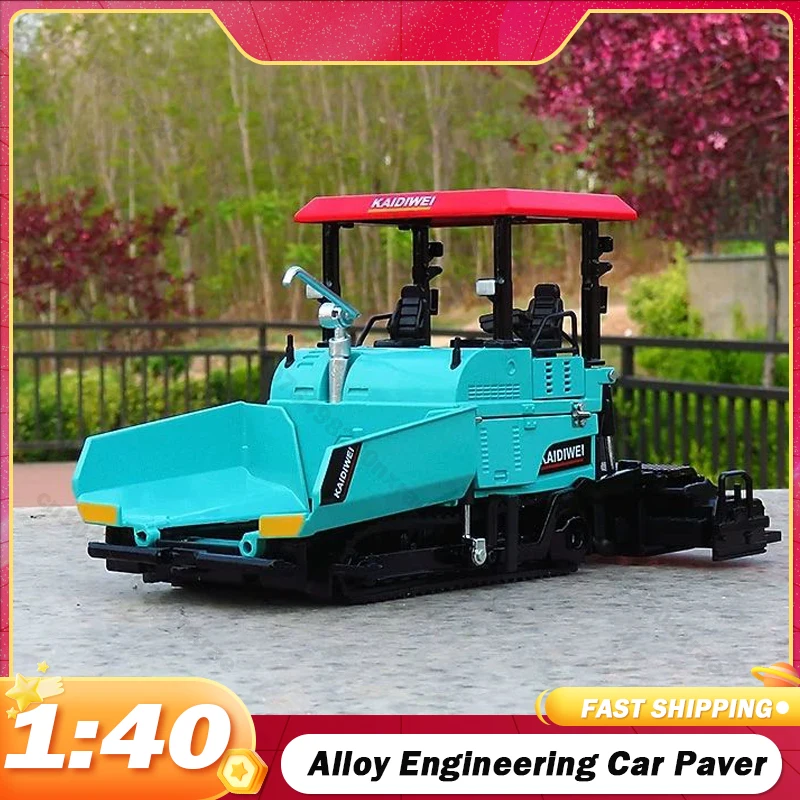 1:40 Alloy Engineering Car Paver Model Diecast Road Paving Machine Children's Toys Truck Model Xmas Gifts Highway Construction