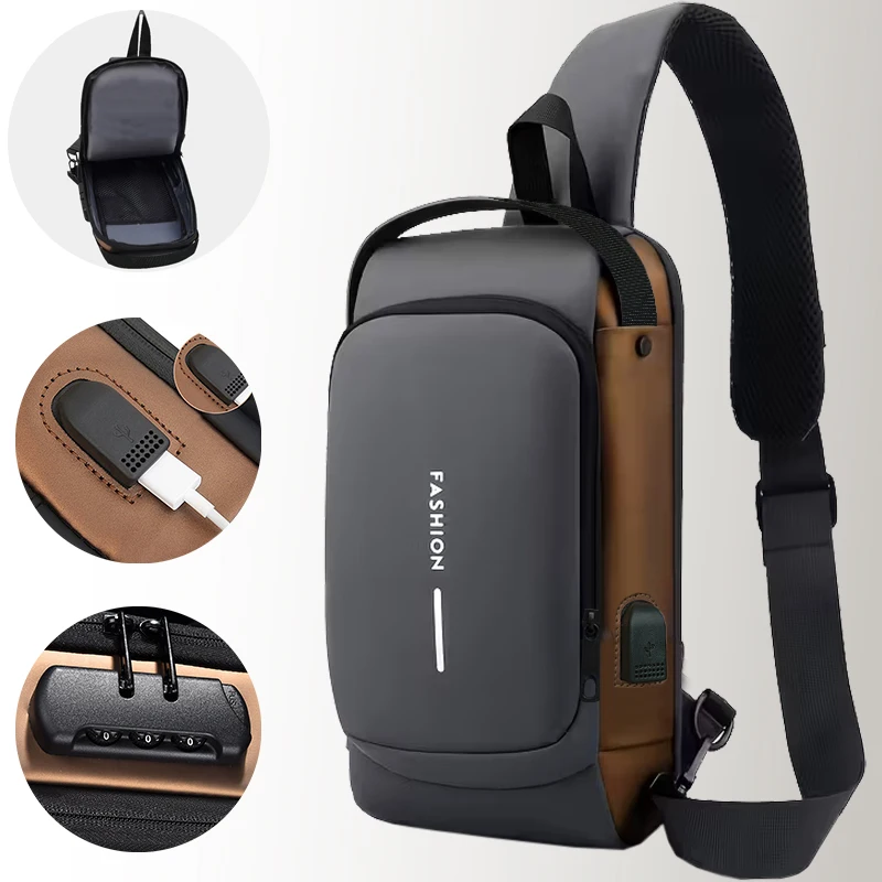 Trendy Stylish Multi-color Sling Bag Gold Accents Adjustable-strap Lightweight for Daily Commute Casual Functional Bag