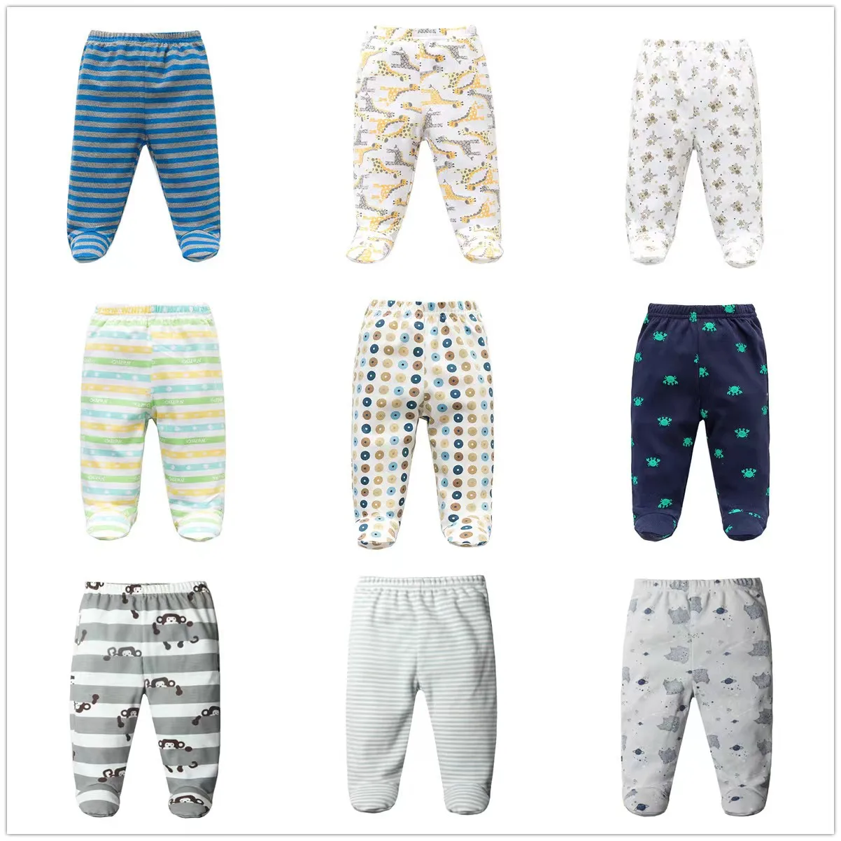 3 Pz/lotto Cotone Neonato Ragazzo Ragazza Pantaloni Cartoon Wrap Piede Pantaloni Lunghi Primavera Autunno Leggings Del Bambino Per Le Ragazze Dei