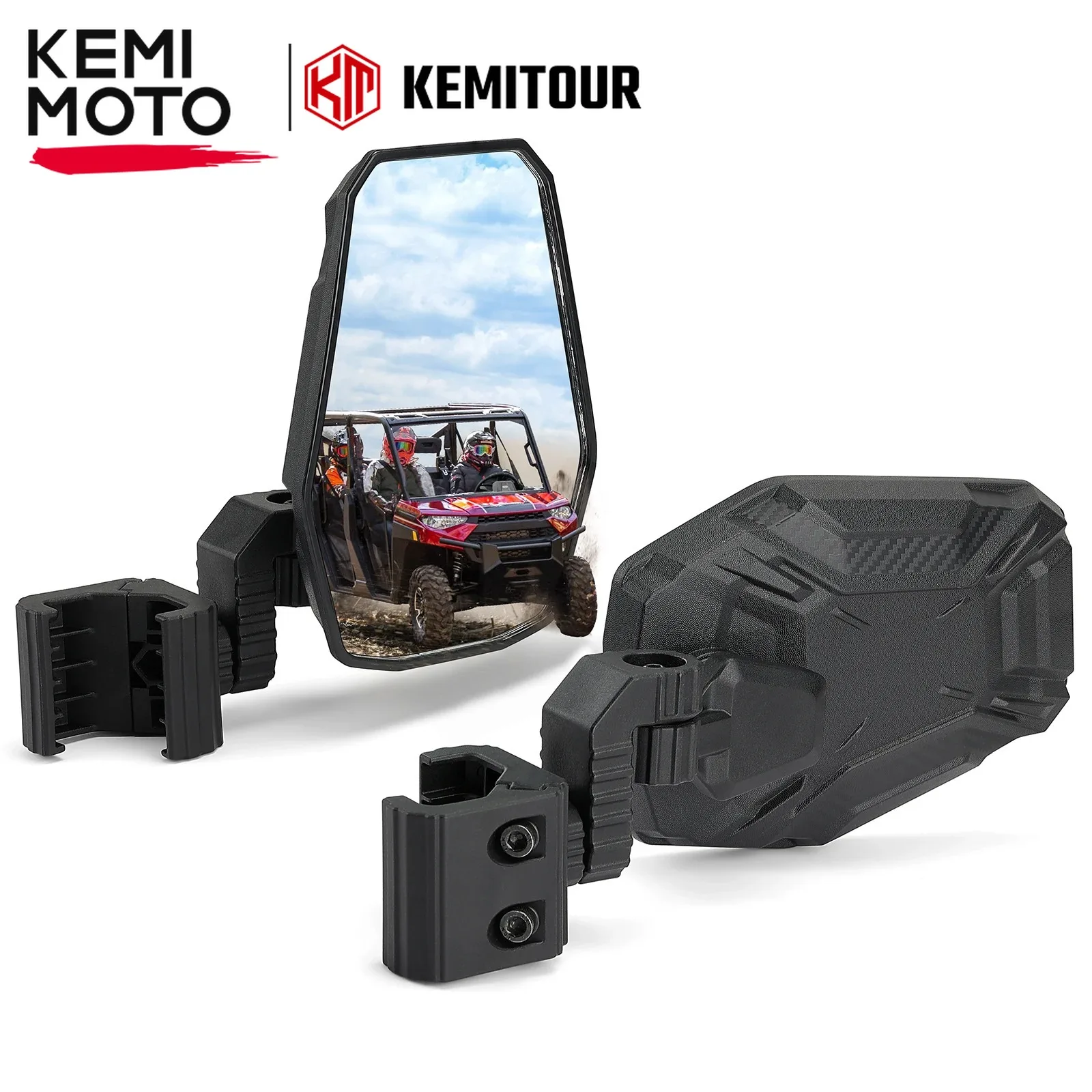 

UTV Rearview Mirrors Compatible With Polaris XP 500 900 1000 Midsize General ALL For Can-Am Maverick Defender Side Mirror