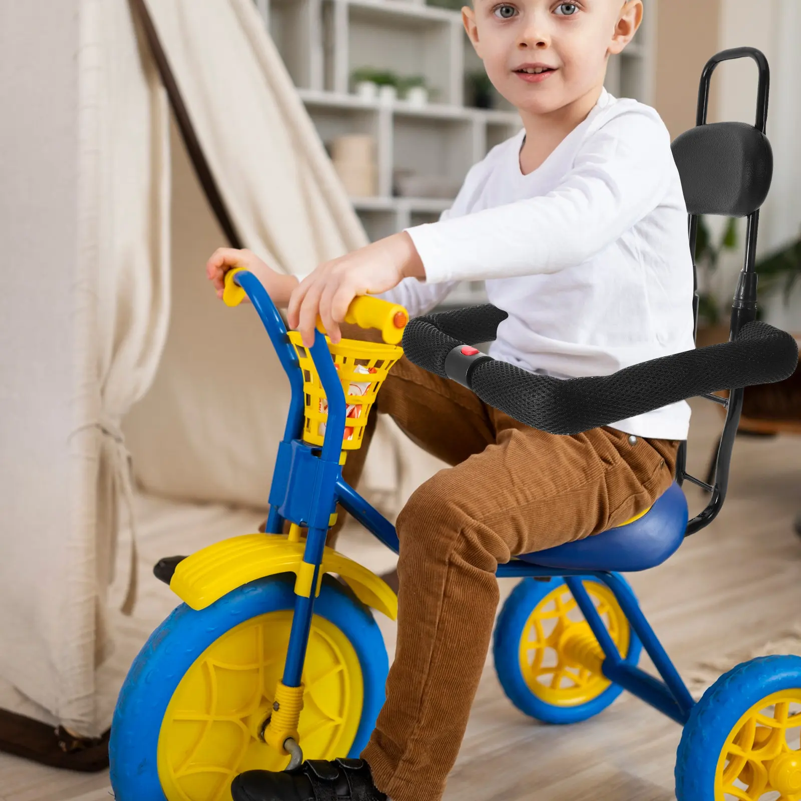 

1Set Kids Tricycle Guardrail Anti-Fall Safety Rail Removable Canopy Stroller Frame Attachment Toddler Bike Protector Baby