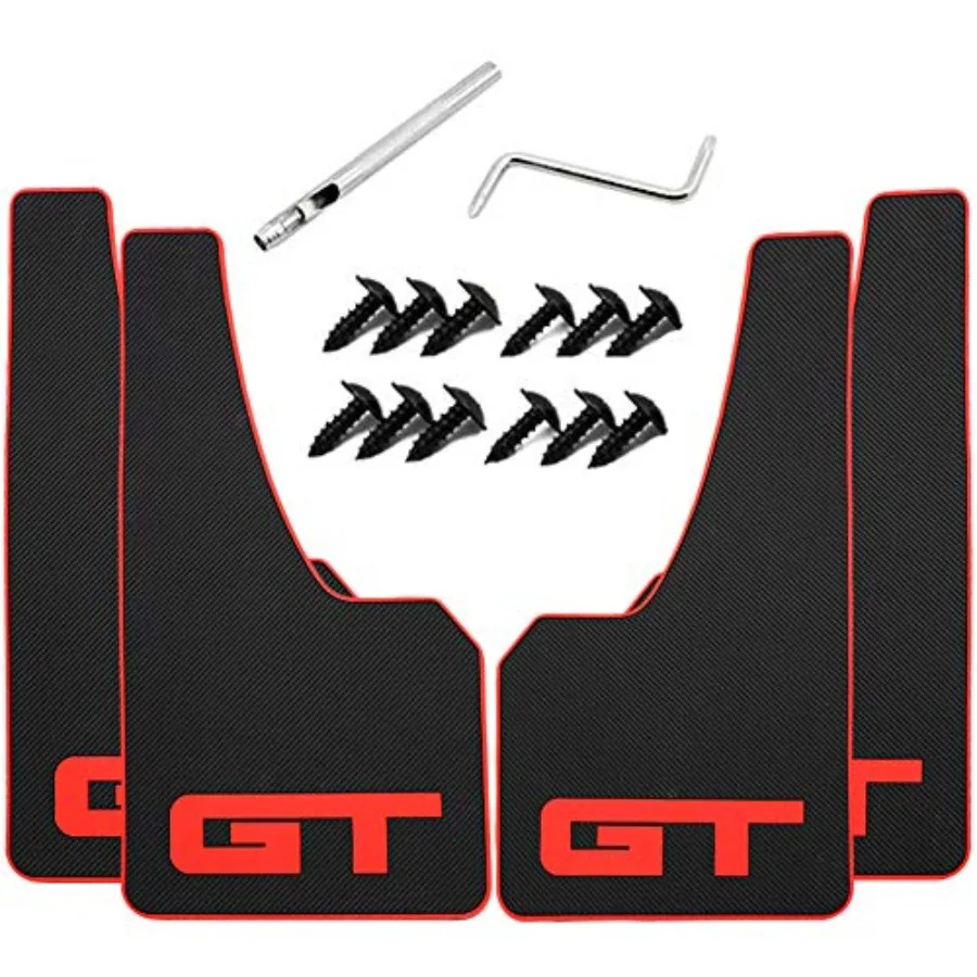 

4 pcs Car Rubber Mudguard Mud Flaps Splash Guards Rubber Mudguard for Pickup SUV Mud Flaps Guards Splash Front and Rear Univers