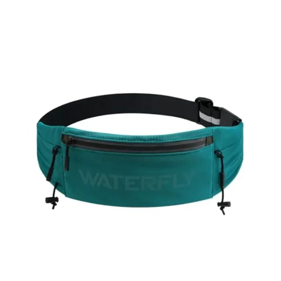 

Running Belt Fanny Pack: Breathable 3 Pocket Waist Bag for Men Women Workout Exercise Fitness Phone Holder Fits All Phones - Ru