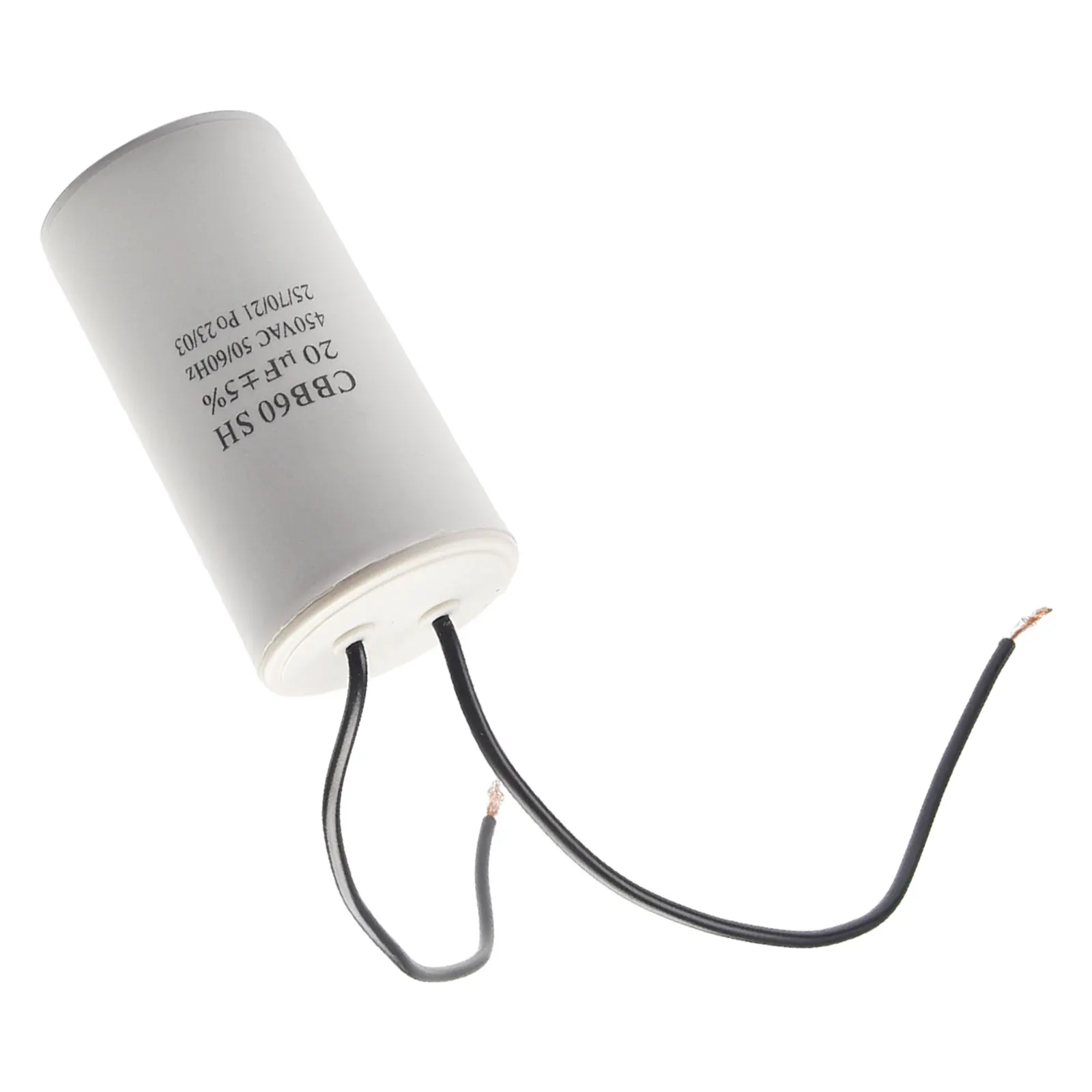 CBB60 Run Capacitor 450V AC 20uf With Wire Lead Run Round Capacitor For Motor Sheathed Wire Running Capacitor Power Tools