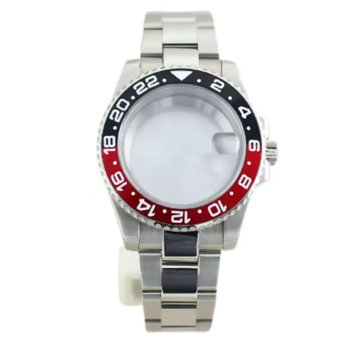 Correa de caja de acero inoxidable de 40 mm para buceo de 20 ATM con cristal de zafiro adecuada para movimientos mecánicos automáticos NH34, NH35, y NH36