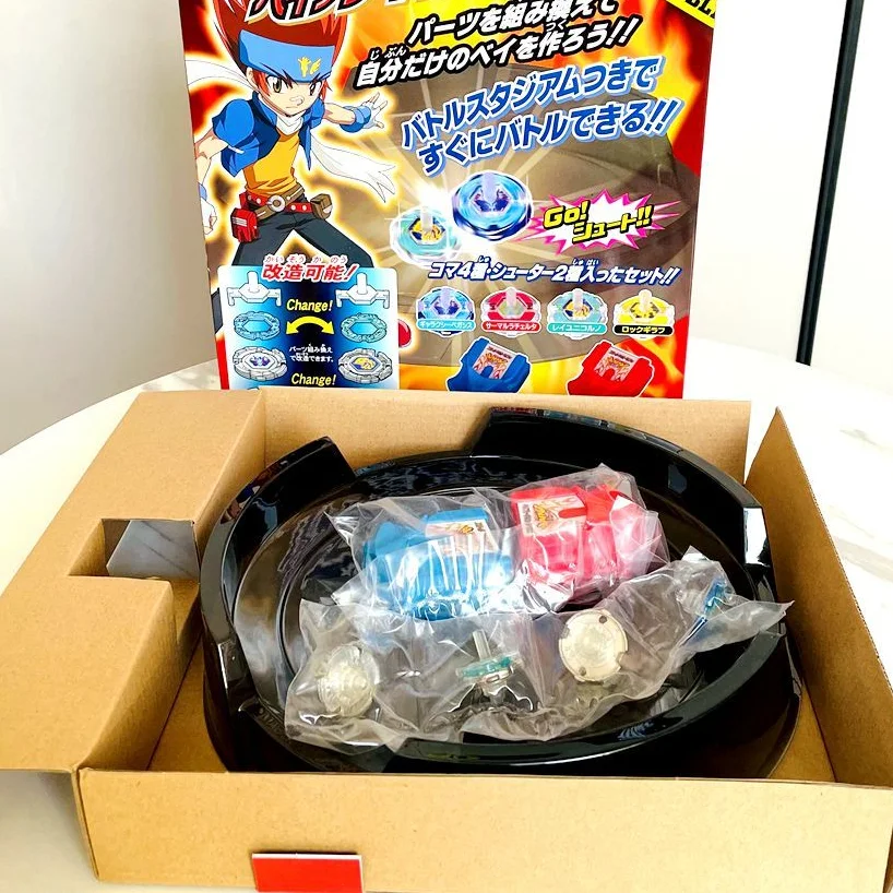 GENUINE Spin Top Beys ARTS Metal Fight MFB MINI Bayblads ARTS Set With 4pcs Beys+2pcs Launcher+1pcs Beys stadium New in box