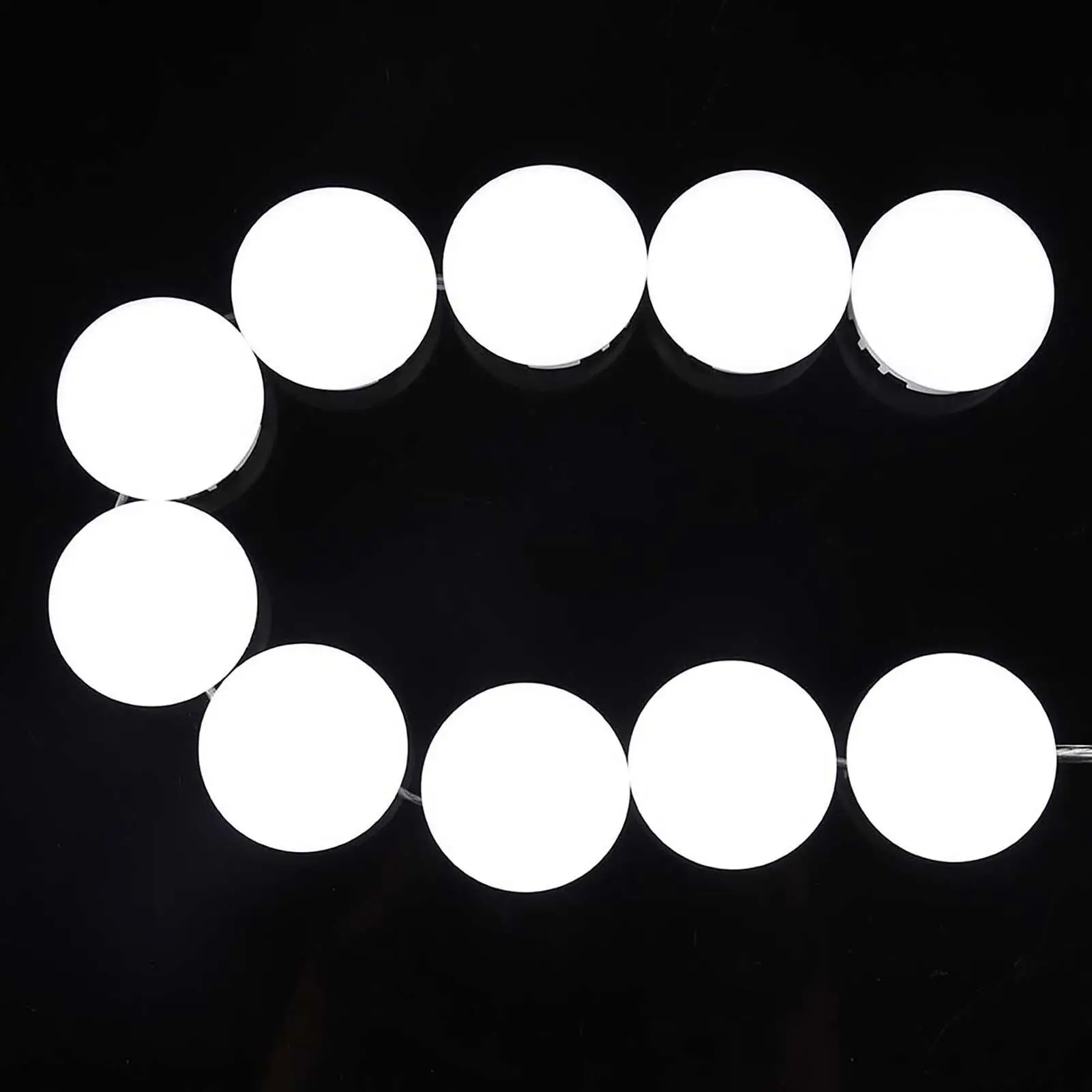 Kit di luci per specchietti da trucco a LED dimmerabili da 10 pezzi-lampadine per trucco regolabili luminose per applicazioni cosmetiche perfette