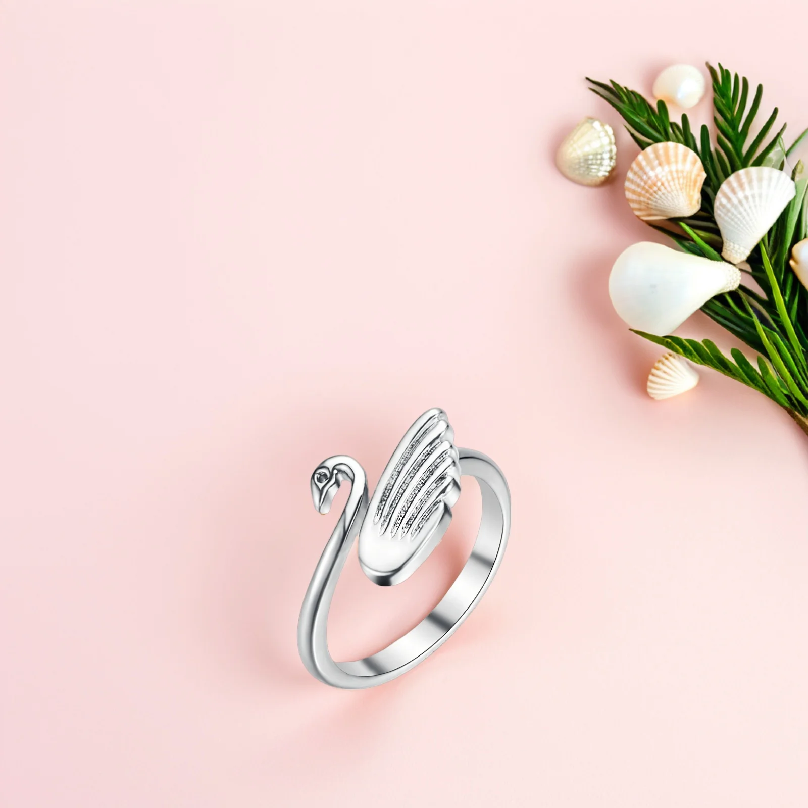 

2PCS Sewing Rings Black Silver Copper Adjustable Swan Shape Knitting Loop Adjustable Swan Shape Knitting Loop Effective Projects