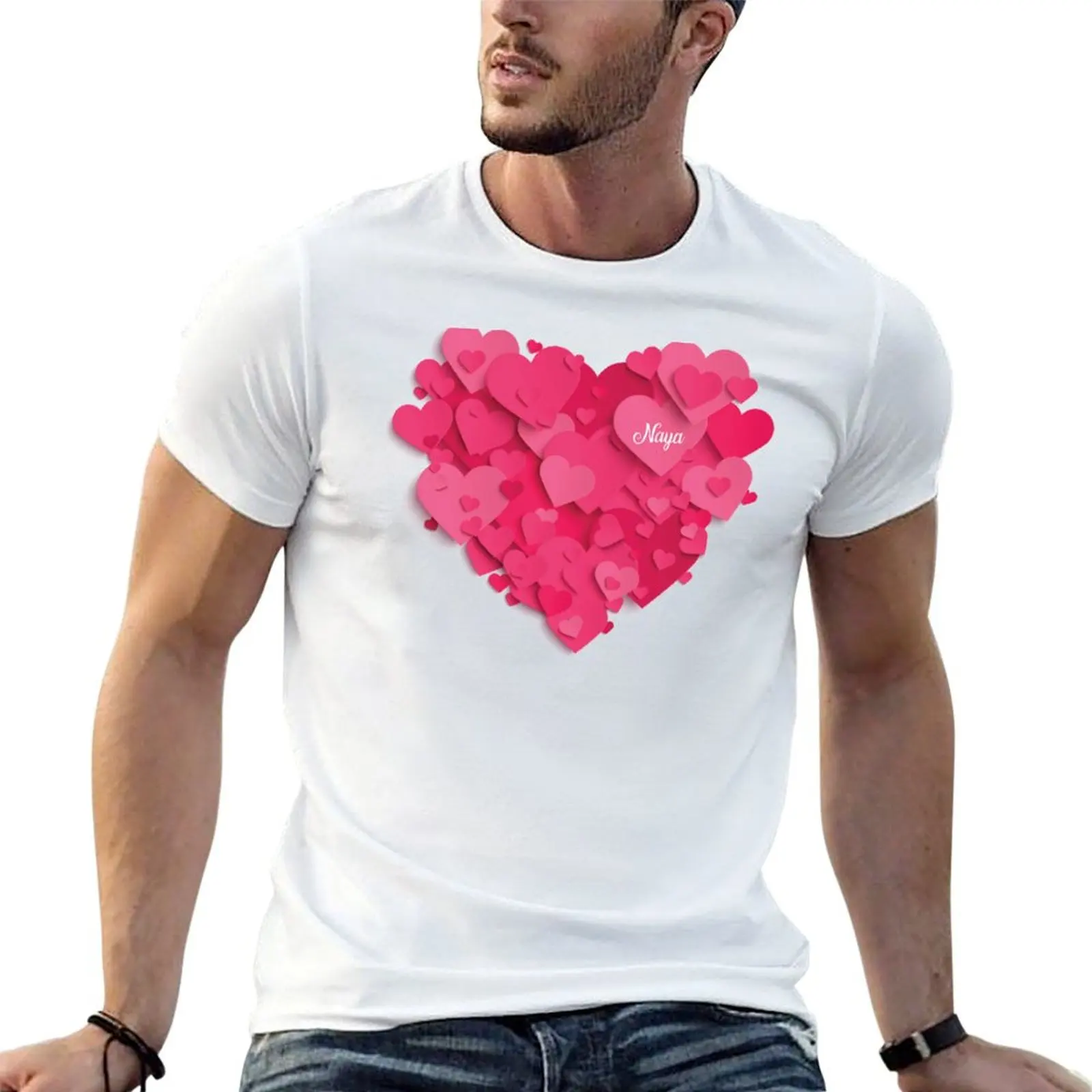 

Love Romantic gift Birthday name girlfriend Naya T-Shirt cotton t shirts high quality man t shirts graphic T-Shirt