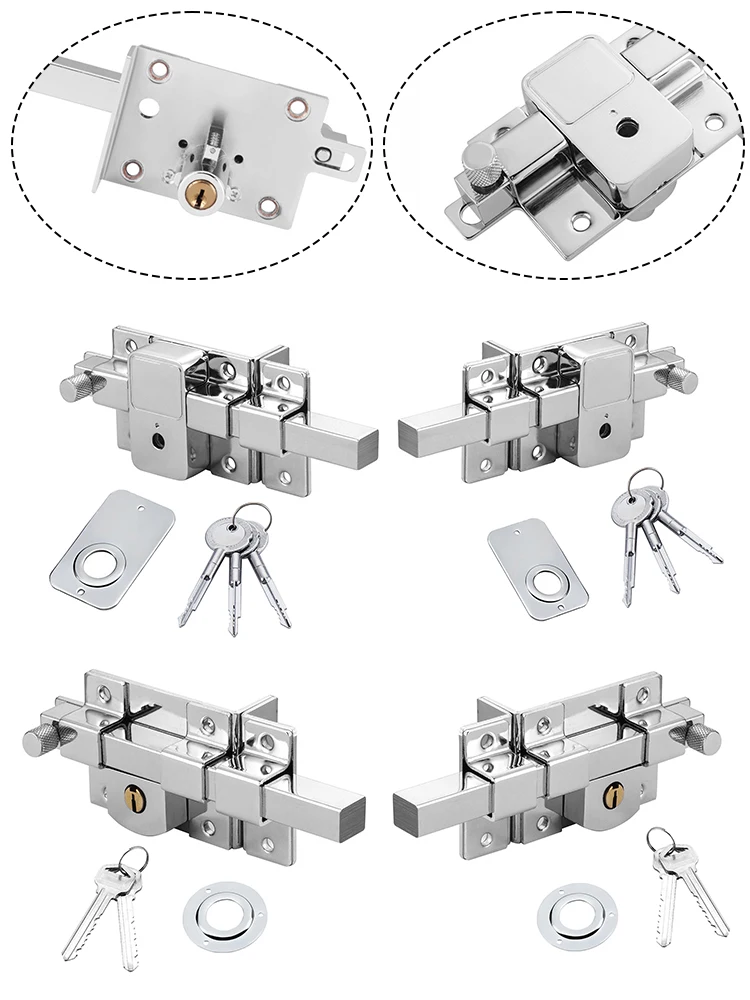 Door Security Anti theft Door Lock Fence Door Lock Confidential Key Copper Inner Lock Core Iron Construction Rust Resistant