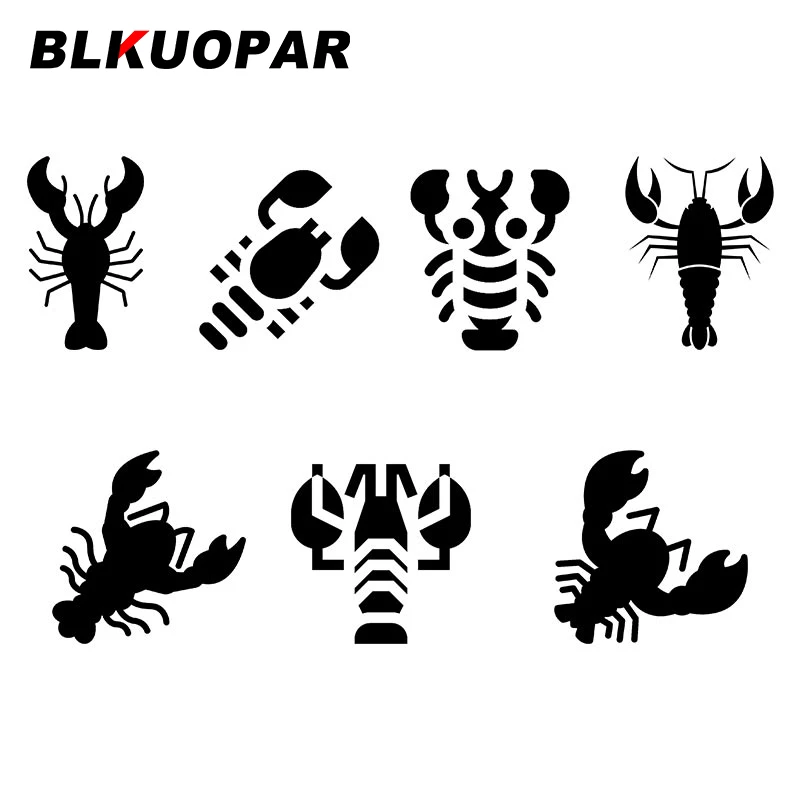 

BLKUOPAR для лобстера, значок животных, автомобильные наклейки, окклюзия, царапины для ноутбука, виниловые наклейки для автомобиля, наклейка на холодильник, декор, автомобильные товары
