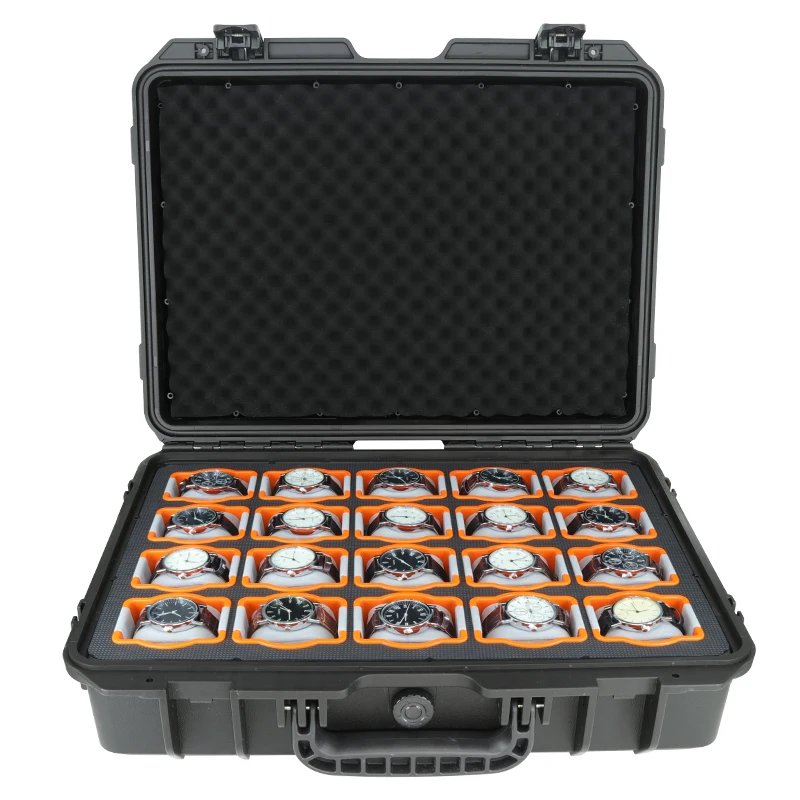 20 Grids Watch Organizer Box Jewelry Display Storage Case Anti-drop Waterproof Dustproof Watch Suitcase Flannel Watch Pillow