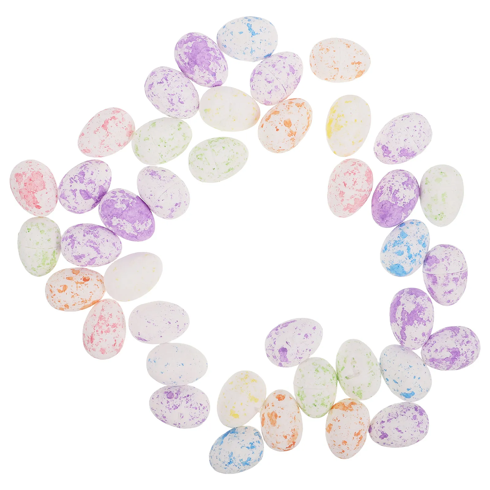 

40Pcs Glitter Mini Easter Eggs Creative Spotted Foam Ornaments for DIY Decorations Home Party School Festive Celebrations