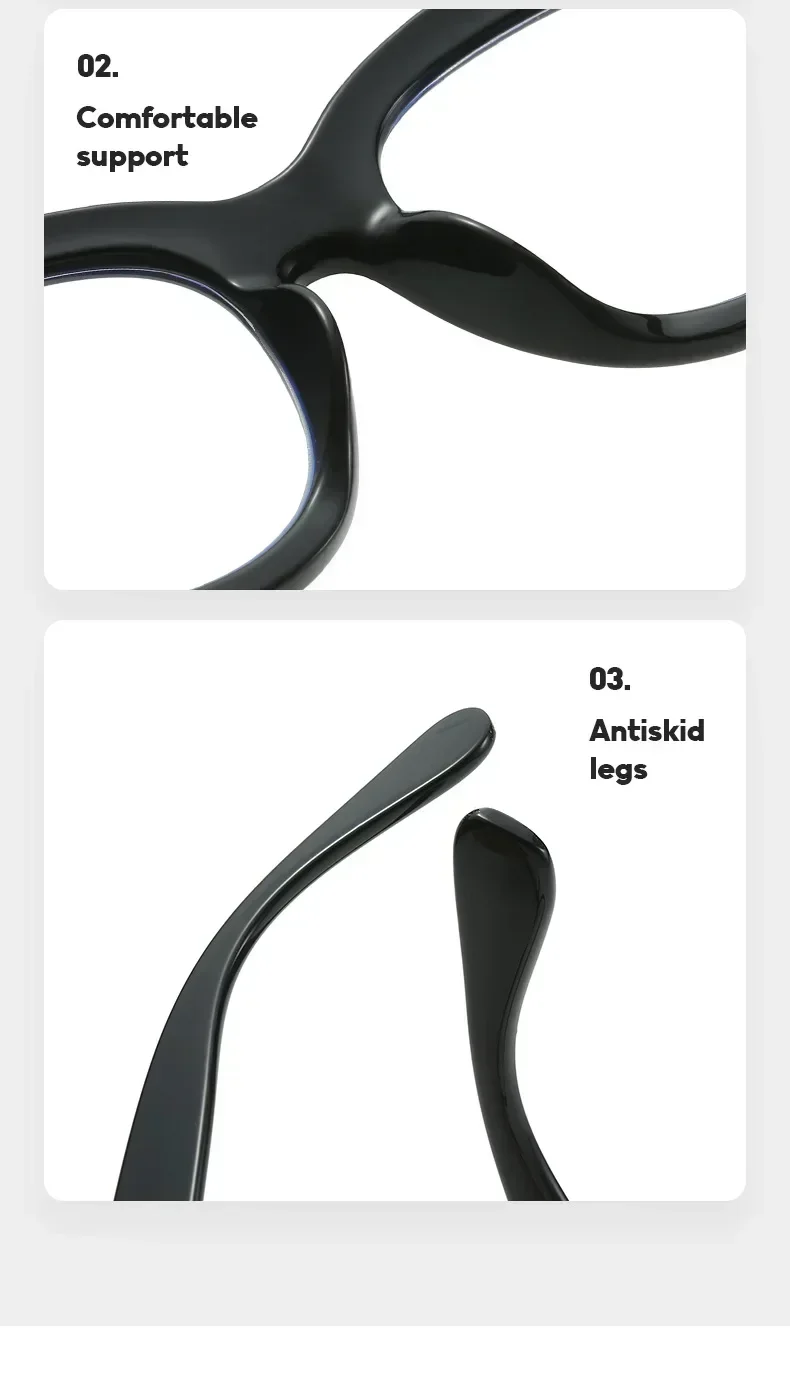Retro und modische Damen-Lesebrillen und Hyperopie-Brillen mit hochauflösenden, blaulichtfilternden Gläsern, unisex – Detail 12