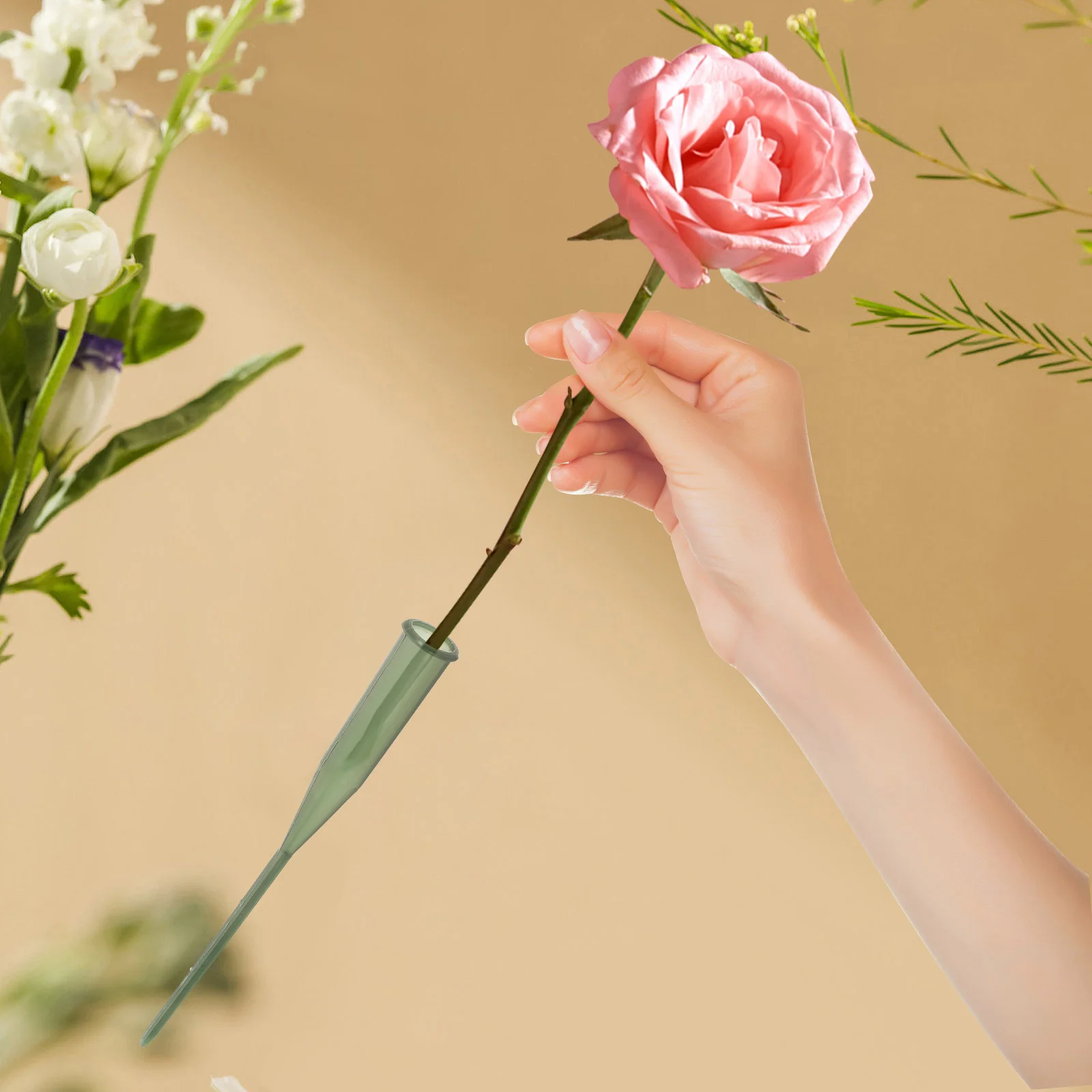 

25 Pcs Flower Nutrition Tube Floral Tubes Water Small Arrangement Cup Preservation Florist