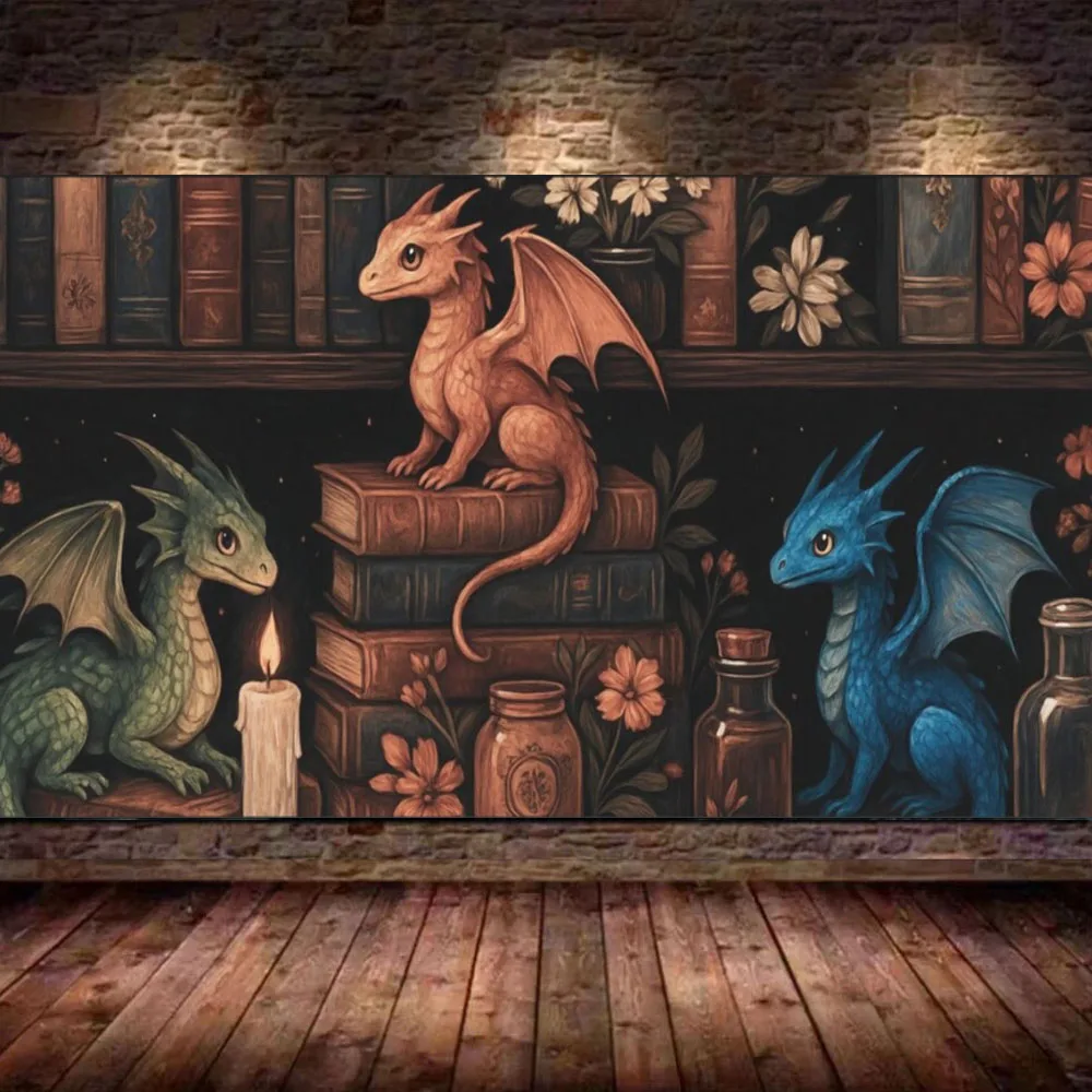 Fantasy Dragon,Dark Academia,Vintage Book Diamond Painting Kits for Adults New 2026 - Full Diamond Art Big Size DIY Home Decor - view 2