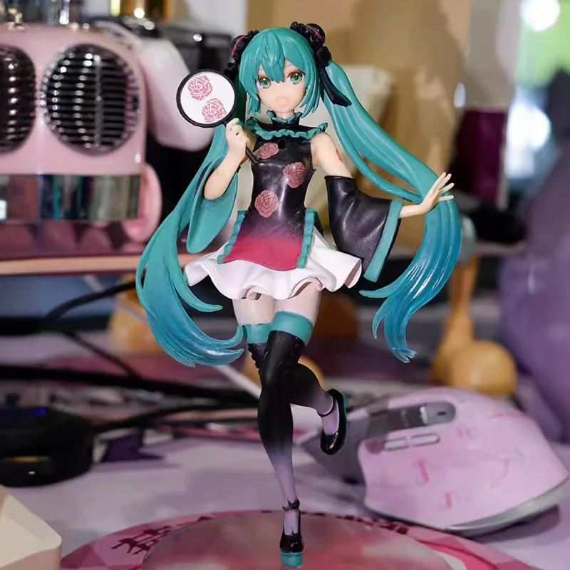 

New Hatsune Miku Cheongsam Anime Action Figure Cute Collection Model Figurine Decoration Hobbies Cartoon Decor Toys Pendant Gift