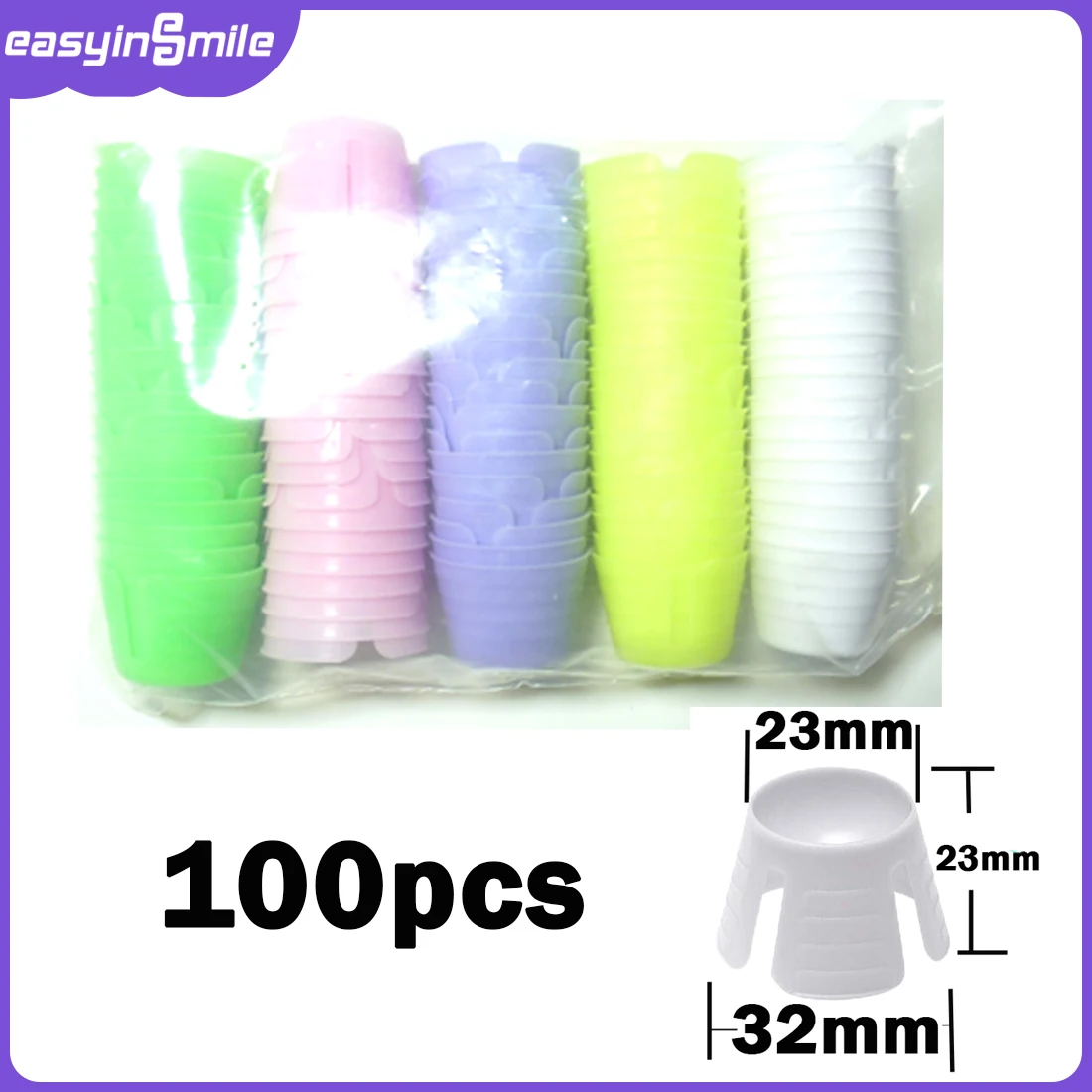 

100 шт., одноразовая чашка для смешивания, миска для косметической татуировки, тарелка Dappen, многоцелевой держатель, пластиковая чаша