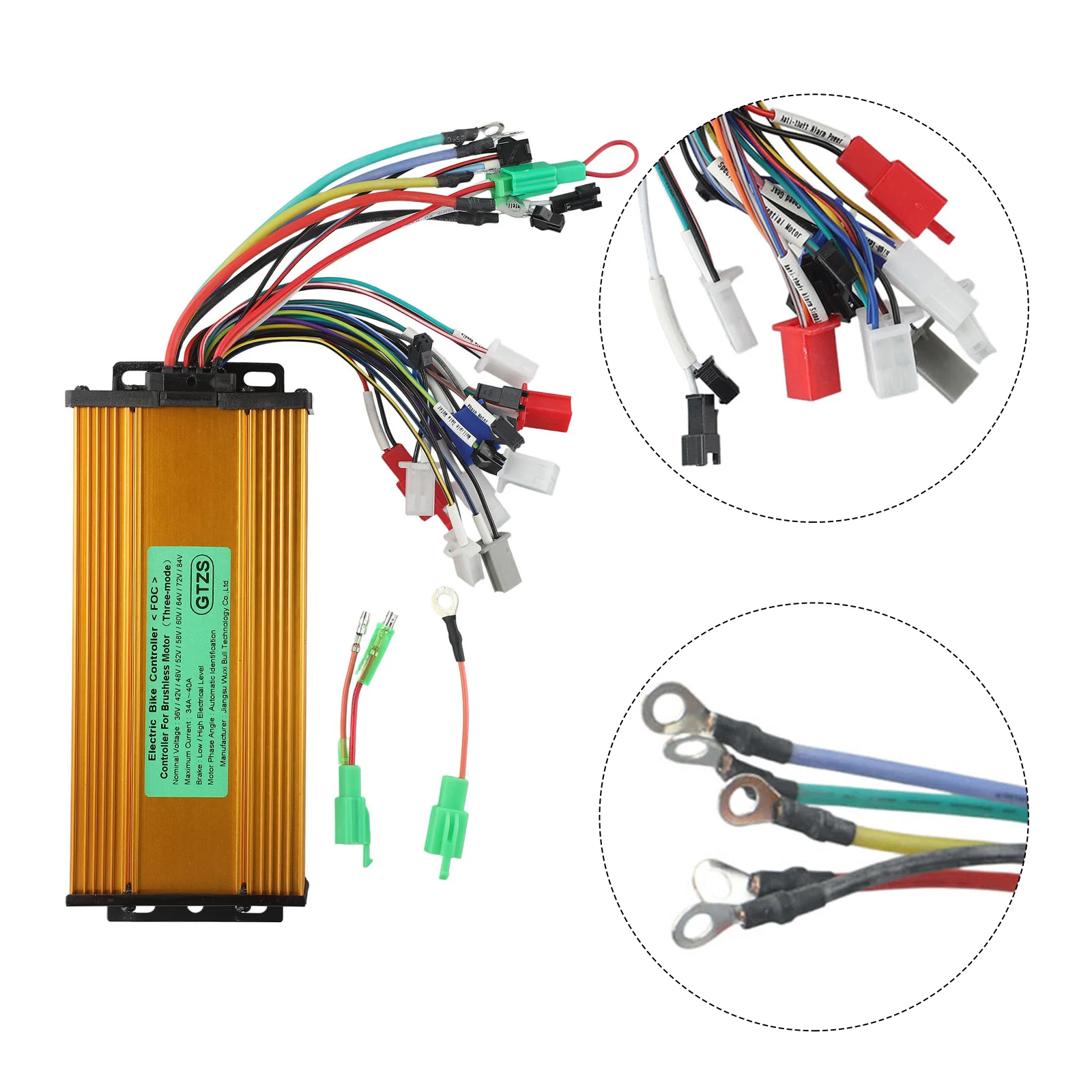 Experience Maximum Efficiency with 1200W Sine Wave Brushless Motor Controller 48V/60V/72V 35A 15mos for Electric Scooters