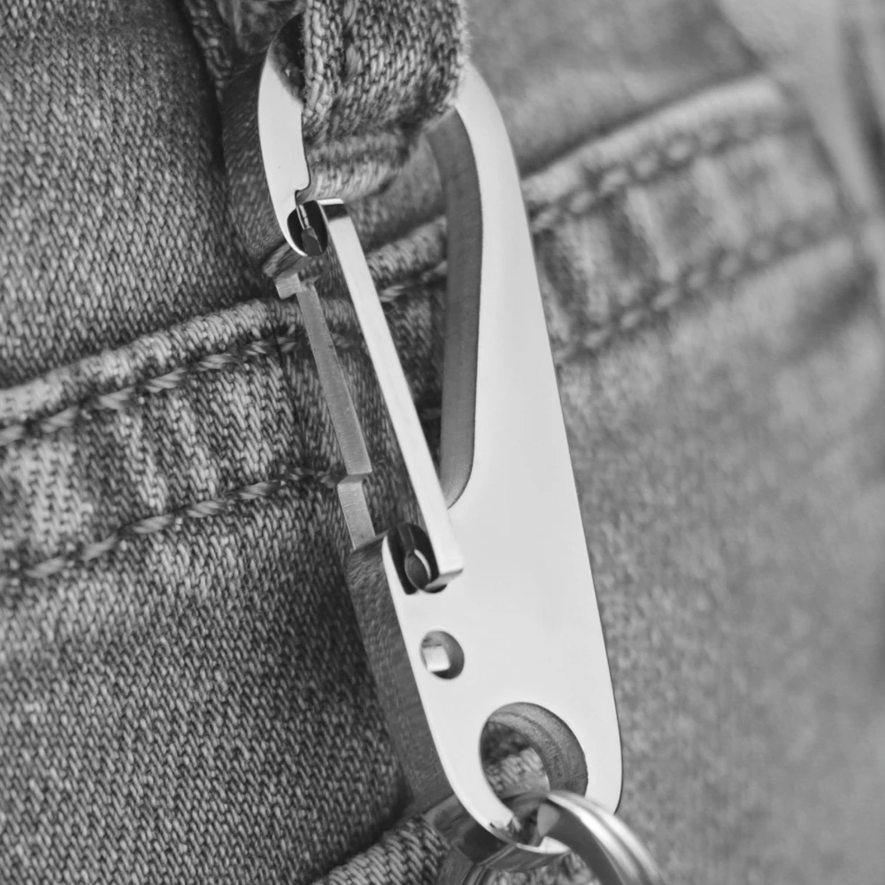 Personalisierter Schlüsselanhänger aus Edelstahl, hochwertiges Metall, individuelle Gravur, für Herren, als Schlüsselring für Autos, Gürtelschnallen, K424 – Detail 2