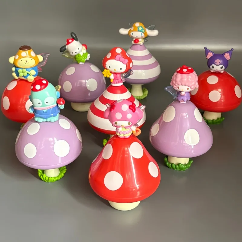 

Sanrio Characters Mushroom Fairy Series Blind Box Anime Figures Hellokitty Kuromi Melody Cinnamoroll Pom Pom Purin Model Gift