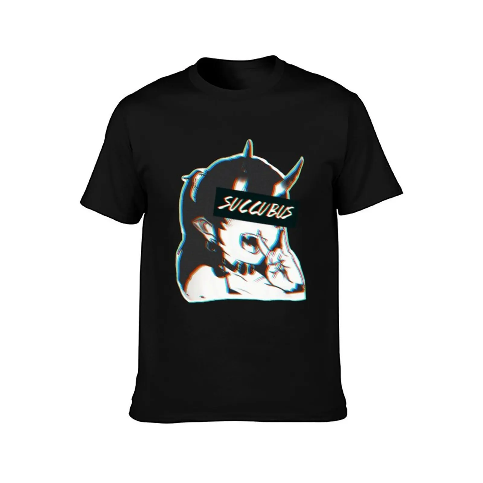 Succubus T-Shirt, Summer Casual Cotton Tee, Oversized Streetwear Tops, Vintage Graphic Print, Loose Fit Short Sleeve