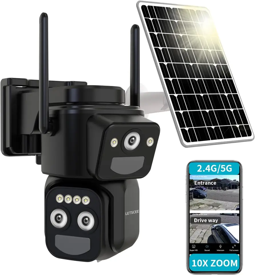 Solar Powered Wireless Outdoor Security Camera System