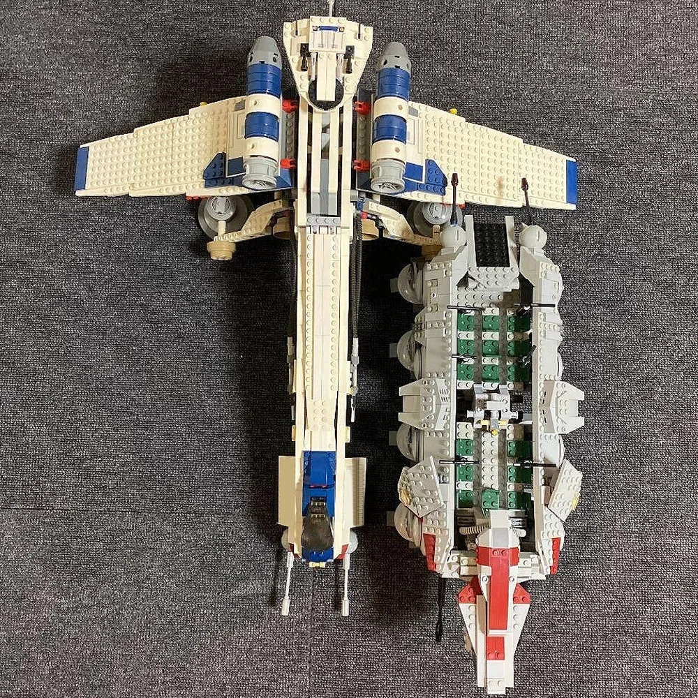 متوفر UCS الطائرات سفينة معركة الأروبات بنة دروبشيب AT-OT نموذج MOC ستار لعبة تعليمية هدية 1758 قطعة 05053 10195 #4