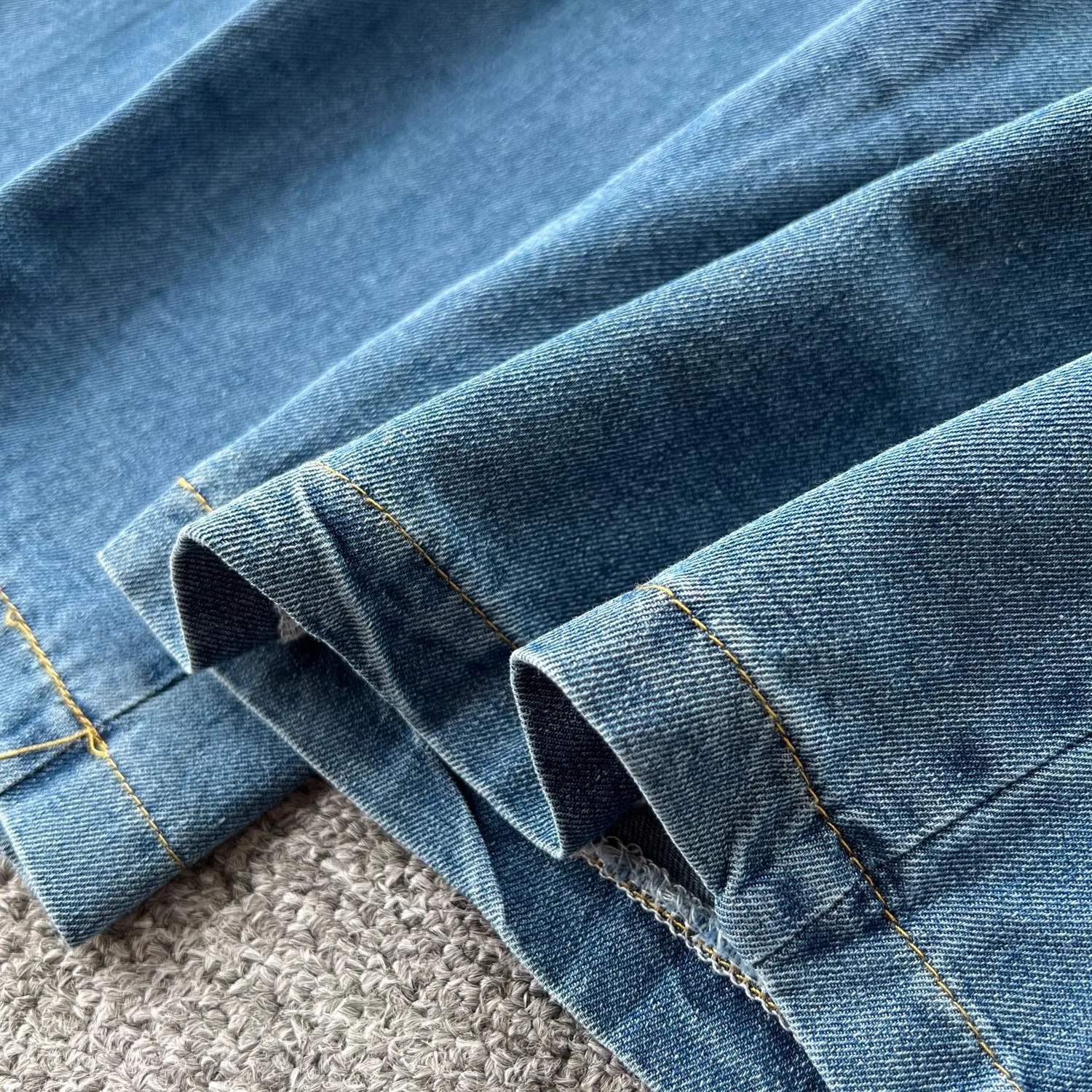 Pant Set Women Two Piece Sets Matching Sets Short Sleeve Denim Splice Tops Wide Leg Long Pants Elastic Waist Y2k Casual 2025