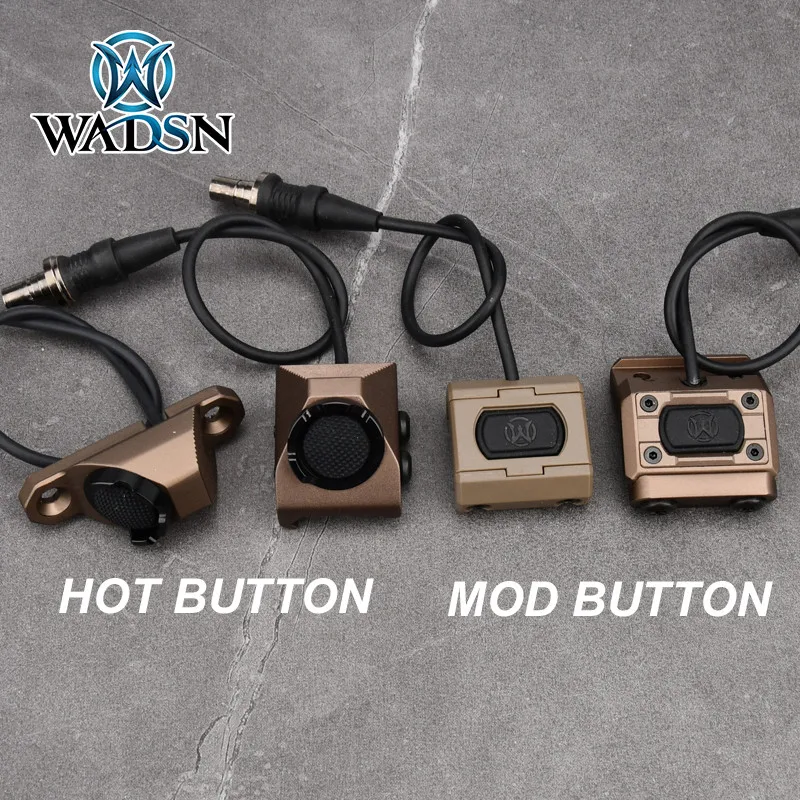 Tactical UNIT ModButton Hot Button Pressure Remote Switch Mlok Keymod 20mm Rail For Surefir M300 M600 DBAL-A2 PEQ15 2.5 SF PLUG