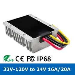 Convertidor de voltaje Buck para vehículo, módulo de fuente de alimentación, regulador reductor, 100V, 90V, 60V, 72V, 84V, 48V, 36V a 24V, 20A, 15A, CC