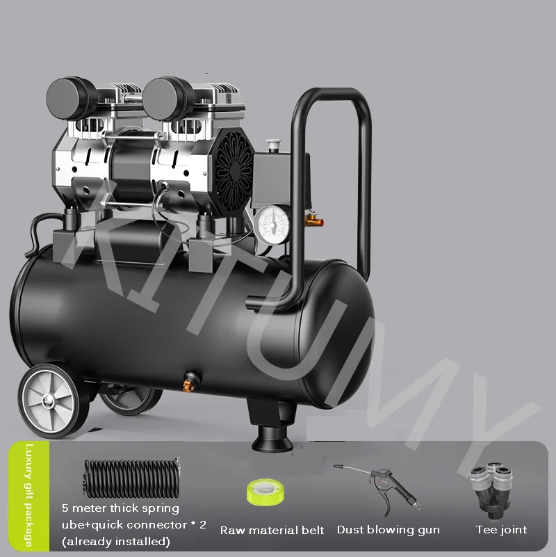 Silent Oil-free Air Compressor 220V Portable Air Compressor 8/12/30/50L Spray Painting High-pressure Air Pump Car Air Compressor