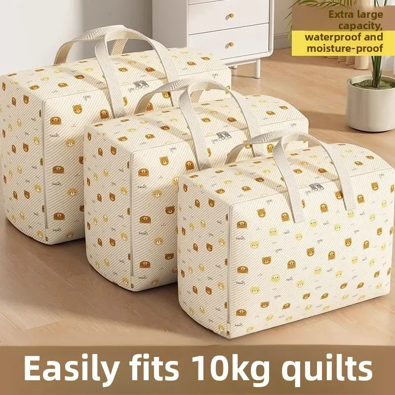 

Large Capaci Quilt Clothing Storage Bag Waterproof Moving Paing Organizer Bag Durable Travel Bag Foldable Non-Woven Fabric