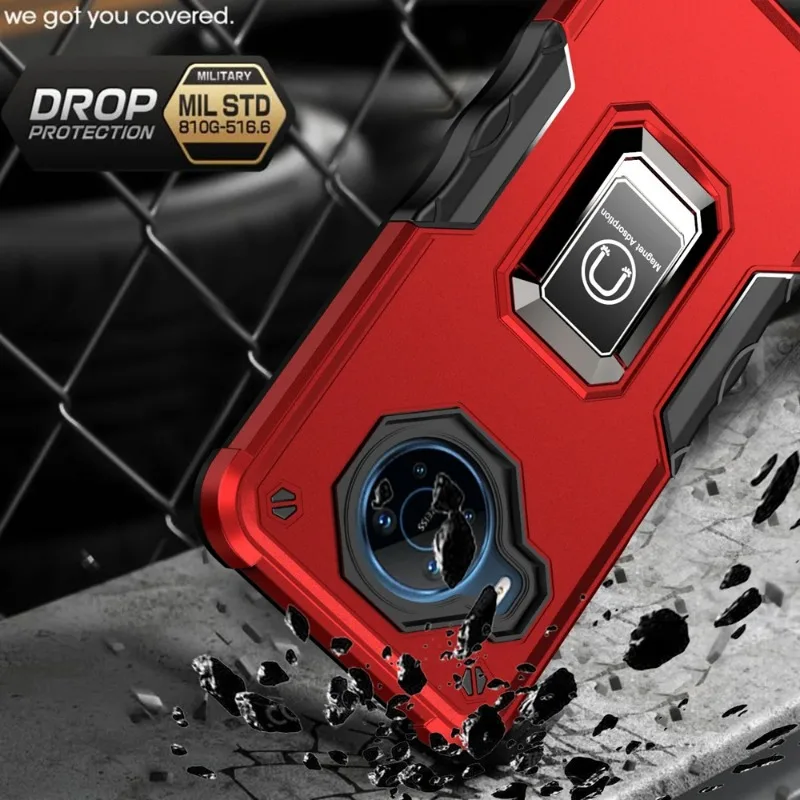 Military Flag Ring Phone Case Suitable for Nokia X100 G400 5G Silicone Shock Protection Case Metal Ring Holder Phone Back Cover