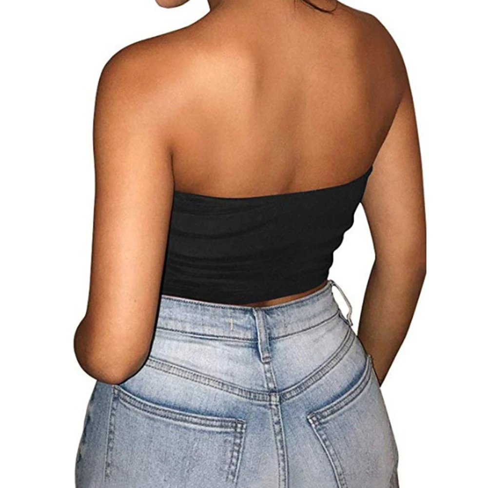 1Pc Soft Women Bustier Strapless Cropped Women Tube Tops Slim Elastic Sexy Tube Top Breathable Lingerie Bra Top Women Underwear