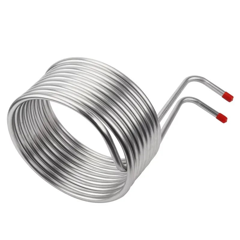 Stainless Steel Wort Chiller Beer Cooling Coils Beer Cooling Pipes Immersion Cooling Tube for Home Ice Bath Brewing Tubing Coil